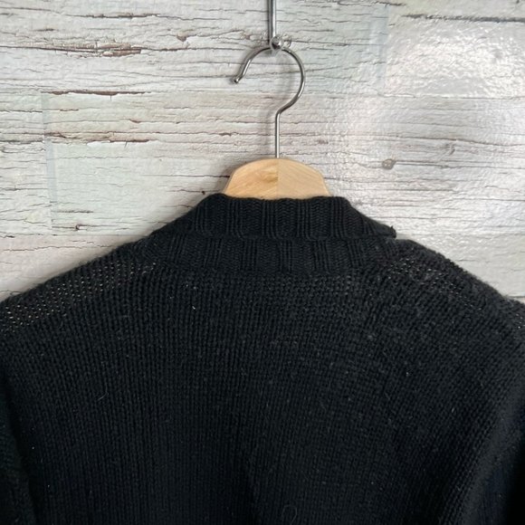 7 for all mankind black cardigan sweater size small - Picture 6 of 9